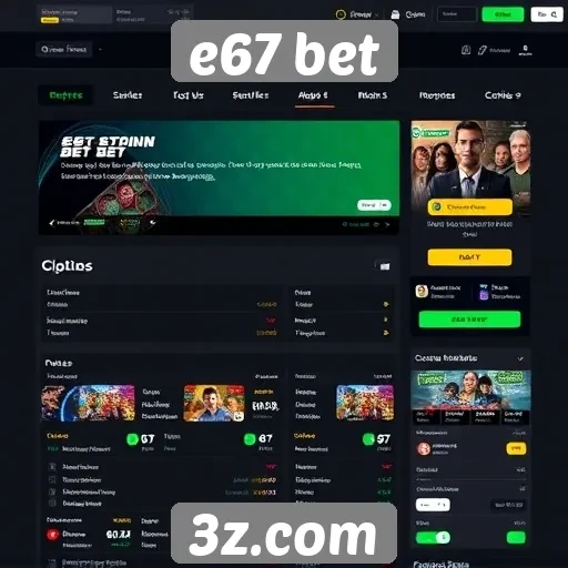 Avaliação das funcionalidades do site e67 bet